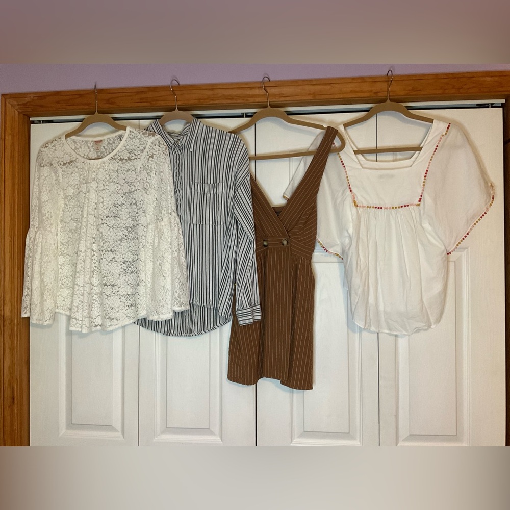Madewell Amuse Cotton Top Shirt Tunic Summer Bundle Lot XS Small